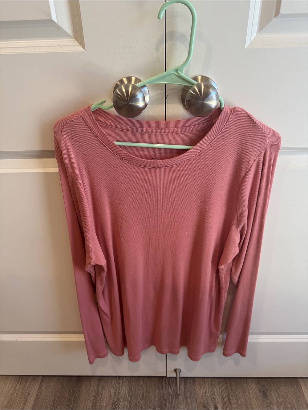 a new day Dusty Rose Long Sleeve Crewneck Top